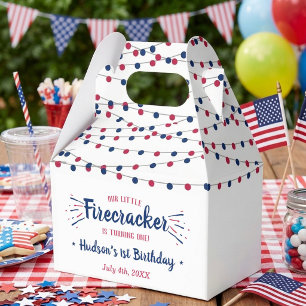 Caja Para Regalos Fiesta de cumpleaños del 4 de julio de Little Fire