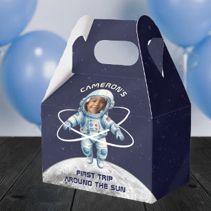 Caja Para Regalos Fiesta de Cumpleaños del Astronauta 1er Viaje Alre
