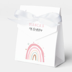 Caja Para Regalos Fiesta de cumpleaños del Chica Arcoiris Pastel Ro