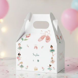 Caja Para Regalos Fiesta de cumpleaños del chica de danza y twirl