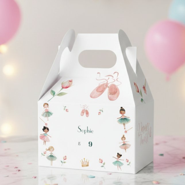 Caja Para Regalos Fiesta de cumpleaños del chica de danza y twirl (Subido por el creador)