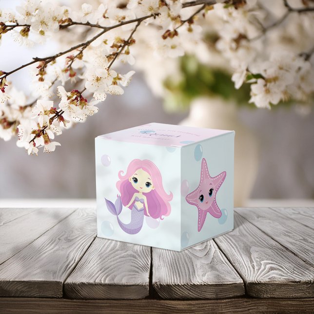 Caja Para Regalos Fiesta de cumpleaños del Chica de la Sirena Cuta (Subido por el creador)