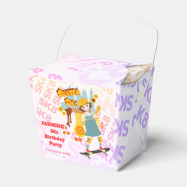 Caja Para Regalos Fiesta de cumpleaños del Chica de Skater Park