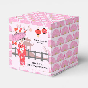 Caja Para Regalos Fiesta de cumpleaños del Chica japonés Sakura Cher