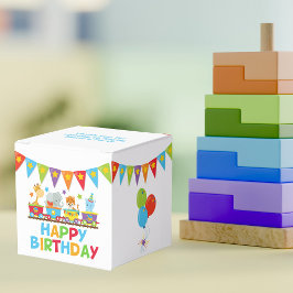 Caja Para Regalos Fiesta de cumpleaños del Circus Safari Train Cute