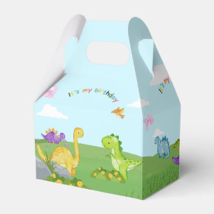 Caja Para Regalos Fiesta de cumpleaños del jardín de Dinosaur/jardín