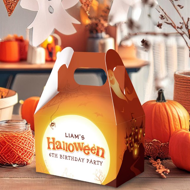 Caja Para Regalos Fiesta de cumpleaños del Naranja de Halloween (Subido por el creador)