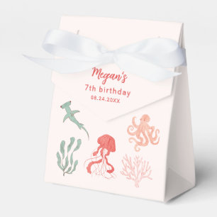 Caja Para Regalos Fiesta de cumpleaños del Océano rosa