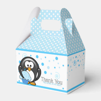 Caja Para Regalos Fiesta de cumpleaños del pastel de pingüino