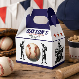 Caja Para Regalos Fiesta de Cumpleaños del Primer Año de Béisbol