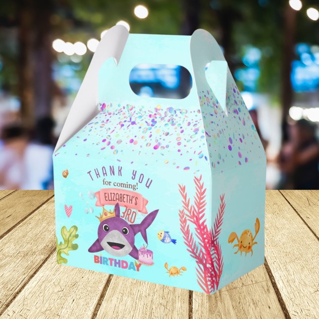 Caja Para Regalos Fiesta de cumpleaños del tiburón de cumpleaños de  (Subido por el creador)