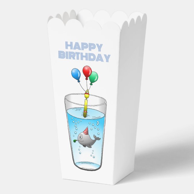 Caja Para Regalos Fiesta de Cumpleaños en la Piscina (Anverso)