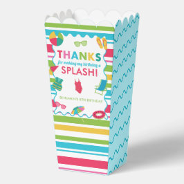 Caja Para Regalos Fiesta de Cumpleaños en la Piscina Gracias por Hac