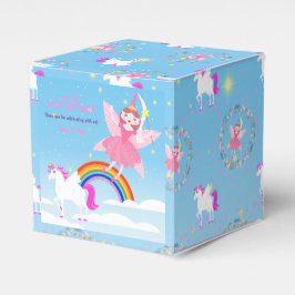 Caja Para Regalos Fiesta de cumpleaños mágico de unicornio y hadas