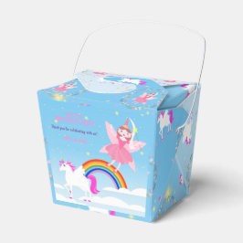 Caja Para Regalos Fiesta de cumpleaños mágico de unicornio y hadas