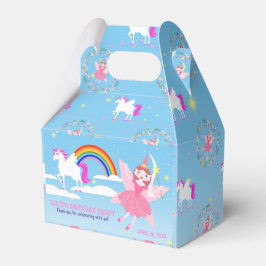 Caja Para Regalos Fiesta de cumpleaños mágico de unicornio y hadas