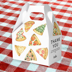 Caja Para Regalos Fiesta de cumpleaños moderna de pizza Agradecimien