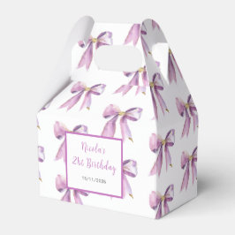 Caja Para Regalos Fiesta de cumpleaños Morple Coquette Bow