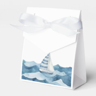 Caja Para Regalos Fiesta de cumpleaños náutica con acuarela