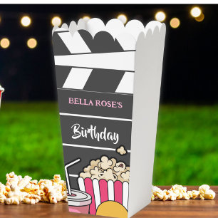 Caja Para Regalos Fiesta de cumpleaños noche de cine para niñas