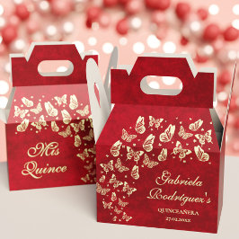 Caja Para Regalos Fiesta de cumpleaños número 15 de Butterfly Gold R