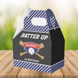 Caja Para Regalos Fiesta de cumpleaños número 1 de béisbol