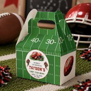 Caja Para Regalos Fiesta de cumpleaños número 1 de Fútbol de Primer