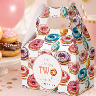 Caja Para Regalos Fiesta de cumpleaños número 2 de Two Sweet Donuts