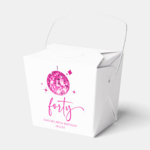 Caja Para Regalos Fiesta de cumpleaños número 40 con bola de discote