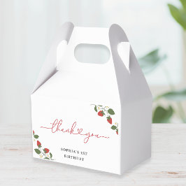 Caja Para Regalos Fiesta de cumpleaños número uno de niña elegante r