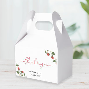 Caja Para Regalos Fiesta de cumpleaños número uno de niña elegante r