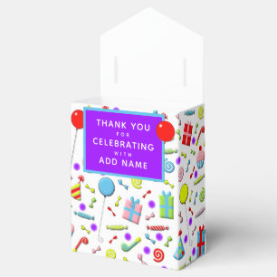 Caja Para Regalos Fiesta de cumpleaños personalizada
