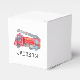 Caja Para Regalos Fiesta de cumpleaños personalizada de Firetruck