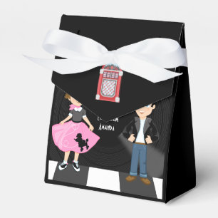 Caja Para Regalos Fiesta de cumpleaños Retro Sock Hop