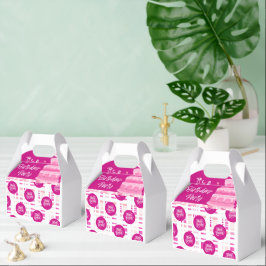 Caja Para Regalos Fiesta de Cumpleaños Rosa