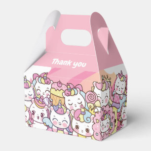 Caja Para Regalos Fiesta de cumpleaños rosa de Unicorn