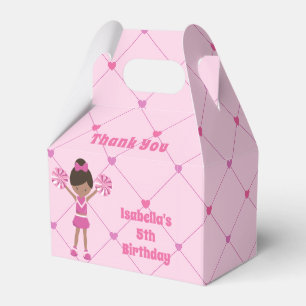 Caja Para Regalos Fiesta de cumpleaños rosado para animadores afroa