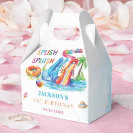Caja Para Regalos Fiesta de Cumpleaños Splash Splash en Tobogán Acuá