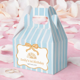 Caja Para Regalos Fiesta de Cumpleaños Sunshine Blue Gingham
