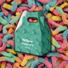 Caja Para Regalos Fiesta de cumpleaños temática de Halloween verde F