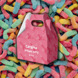 Caja Para Regalos Fiesta de cumpleaños temática Halloween rosa Favor