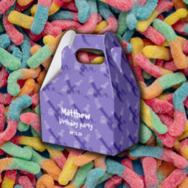 Caja Para Regalos Fiesta de cumpleaños temática morada de Halloween