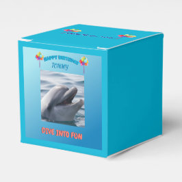 Caja Para Regalos Fiesta de delfines con splash