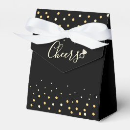Caja Para Regalos Fiesta de Despedida de Soltera Negra y Dorada Pers