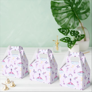 Caja Para Regalos Fiesta de dinosaurios para niños morados lindos