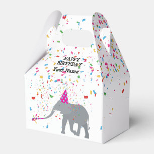 Caja Para Regalos Fiesta de elefantes - Animales en la fiesta de cum