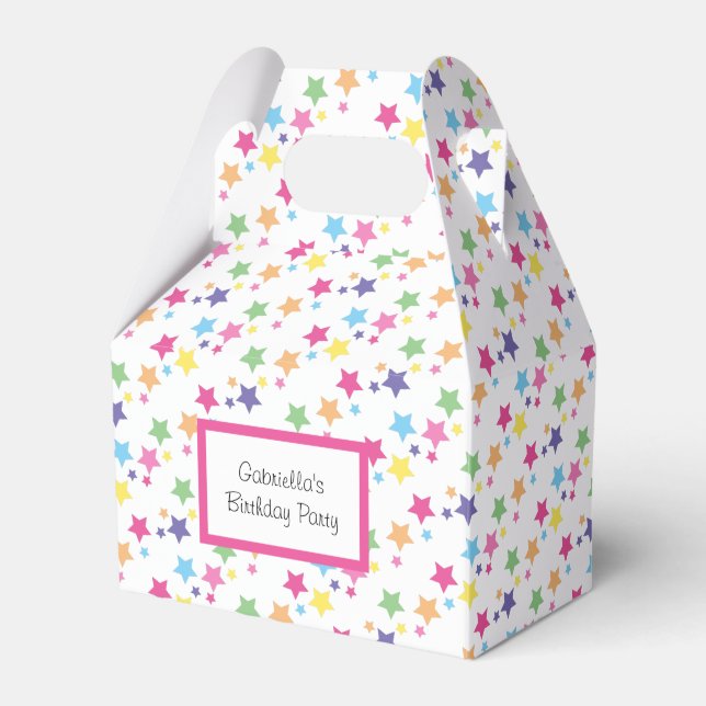 Caja Para Regalos Fiesta de Estrellas Arcoíris illusima (Front Side)