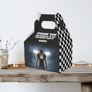 Caja Para Regalos Fiesta De Fútbol Personalizado Con Nombre Retro