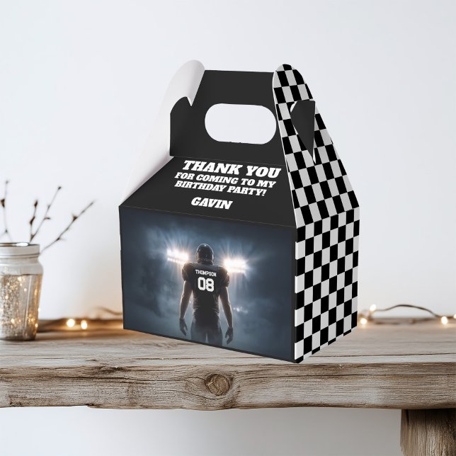 Caja Para Regalos Fiesta De Fútbol Personalizado Con Nombre Retro (Subido por el creador)