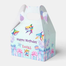 Caja Para Regalos Fiesta de globo de globo de cumpleaños de tiburón